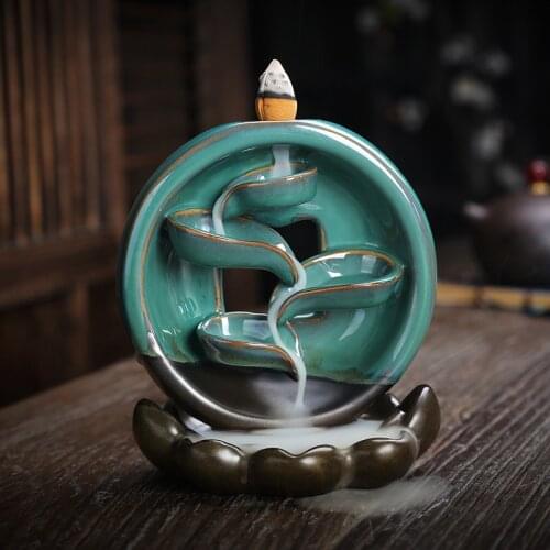 Backflow Incense Burner Lotus Base ornaments Aroma Burners Home Furnishings Decorations