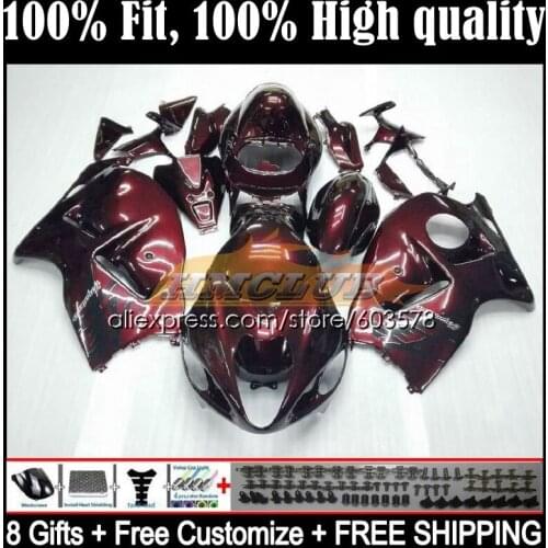 Injection For SUZUKI Hayabusa GSXR1300 96 97 98 99 00 01 20CL.9 GSXR 1300 CC 2002 2003 2004 2005 2006 2007 Fairing Wine red