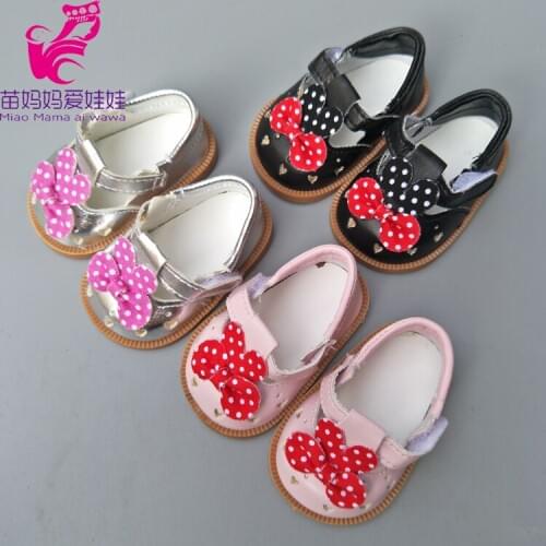 Doll shoes for 18 inch Doll Cute princess shoes for new born baby doll micke PU leather shoes