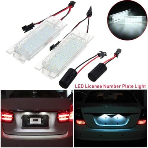 2pcs LED Number License Plate Lights Lamp for Opel Astra H J Corsa C D Insignia Tigra B Twintop Vectra C Zafira B OPC
