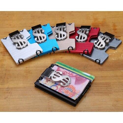 1 Piece Metal Men Wallet Credit Card Holder Aluminum Money Wallet With Blocking Card Holder Super Quality Card Case