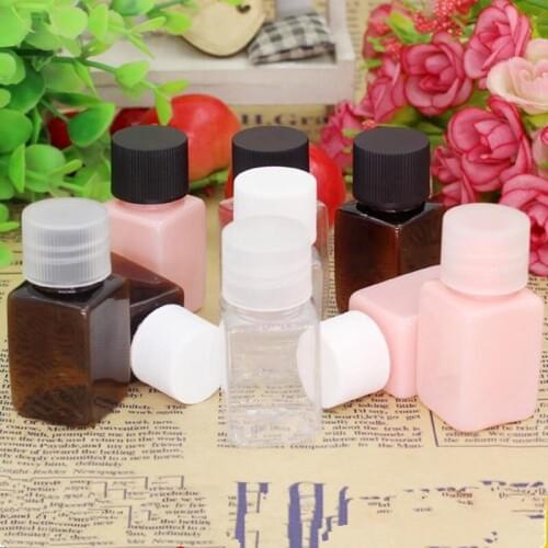 Refillable 10ml Square Bottle PET Plastic Sub-bottled Trial Sample Cosmetics Packaging Bottle F20171513