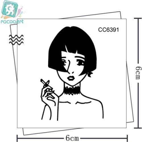 2018 New Black Old School Tattoo Design For Women Fake Temporary Tattoo Sticker For Girls Body Art Tattoo Trendy