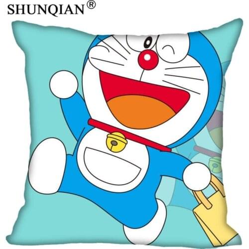 Doraemon Custom Gift Pillow Cover Decorative Square Zippered Two Side Pillowcase 35x35cm,40x40cm,45x45cm,60x60cm More Size
