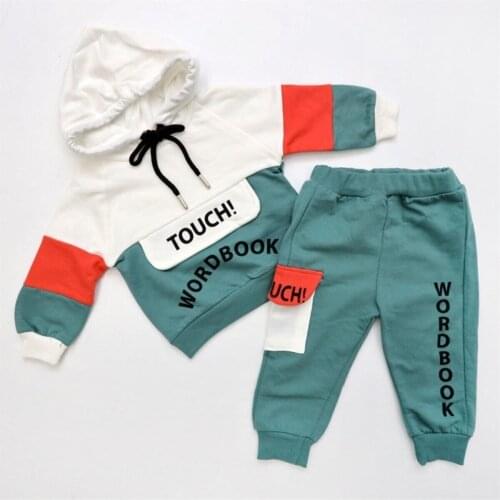 Newborn Essentials Baby Children Girl Boy Clothing 2 Pcs Set Soft 100% Cotton Hooded Sweatshirt and Trousers Baby Gift Layette