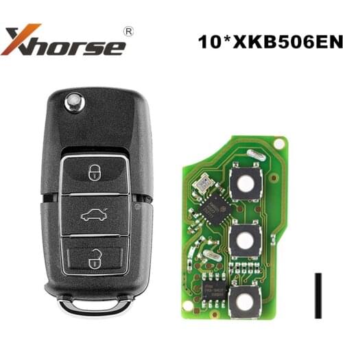 Xhorse VVDI2 XKB506EN Wire Remote Key 3 Buttons for VVDI VVDI2 Key Tool 10pcs/lot