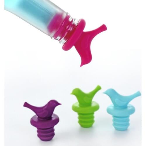Bird Silicone Wine Bottle Cap Stopper Red Wine Cover Kitchen Bar Champagne Bottle Storage Plug LX7628