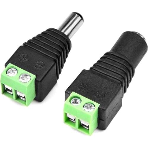 10 Pcs 5.5mmx2.1mm Male/female DC connector For DC Power Adapter Jack Female / Male Plug electric Cable Wire connection