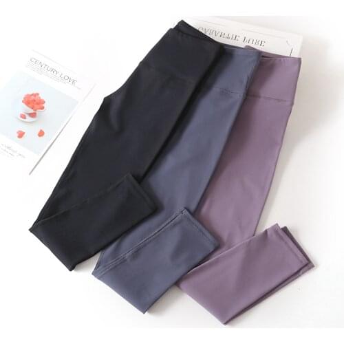 Super Stretchy Gym Tights Tummy Control Yoga Pants with Hidden Pocket High Waist Sport Leggings Push Up Running Pants Women