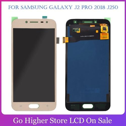 Gold For Samsung Galaxy J2 Pro 2018 J250 J250F J250H SM-J250F/DS LCD Display Touch Screen Digitizer Assembly Replacement