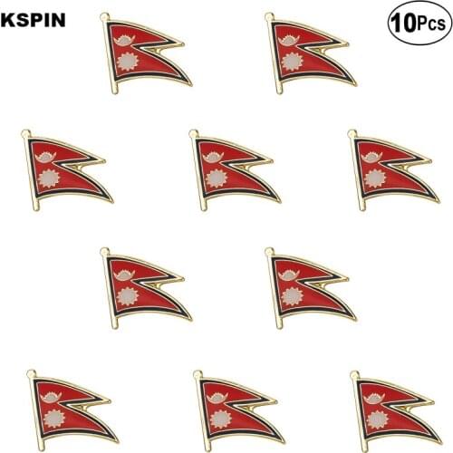 Nepal Flag Lapel Pin Flag badge Brooch Pins Badges 10Pcs a Lot