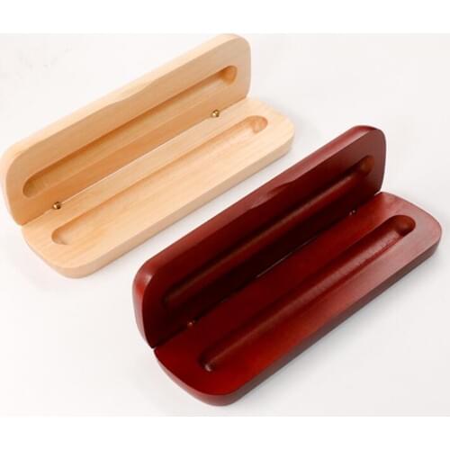 100PCS Single Pen Boxes High Quality Wood Pencil Cases Empty Natural Wooden Gift Boxes New Fashion