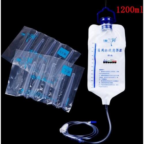 1200ML Enema Kit Spa bowel Detoxification Colon Hydrotherapy Anus&Vaginal Cleaning Medical Household Enema Bag Women Anal Shower