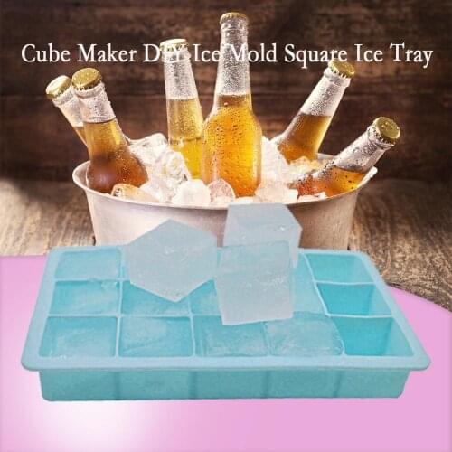 15 Grids Home DIY Homemade Ice Candy Cake Pudding Chocolate Molds Food Grade Silicone Ice Cube Maker Easy Release Square