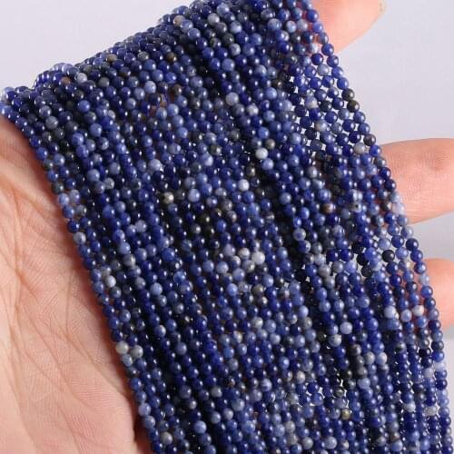 2020 New Wholesale Natural Stone Beads Sodalite Beads for Jewelry Making Beadwork DIY Bracelet Accessories 2mm 3mm