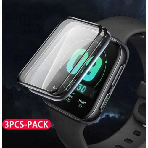 3PCS 9D Curved Soft Fiber Protective Glass For OPPO Watch 41MM 46MM Full Cover Screen Protectors Film 9H Smartwatch Accessories