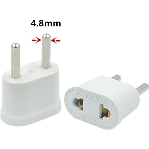 EU Plug Power Adapter Japan CN US To EU KR 250V 10A 4.8mm Travel Adapter Electric Plug Power Adapter Charger Sockets Outlet CE