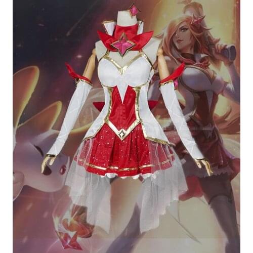 Anime! Hot Game LOL Miss Fortune Guardian Of The Magic Girl Uniform Dress Cosplay Costume Custom-made Size Free Shipping