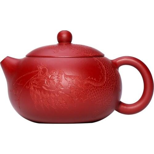 Zisha Teapot Yixing Original Mine Dahongpao Zisha Teapot Handmade Xishi Teapot Kung Fu Tea Set, Household Teapot