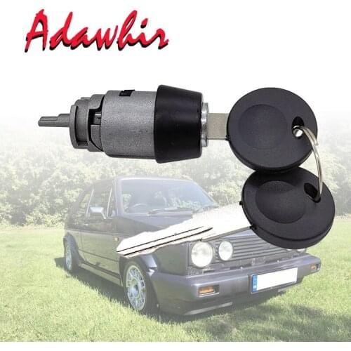 Ignition Cylinder with Key for Volkswagen Golf Passat Typ3 Caddy Jetta Audi 50 80/90 4000 Coupe Quattro Fox 1H0905855 191905855
