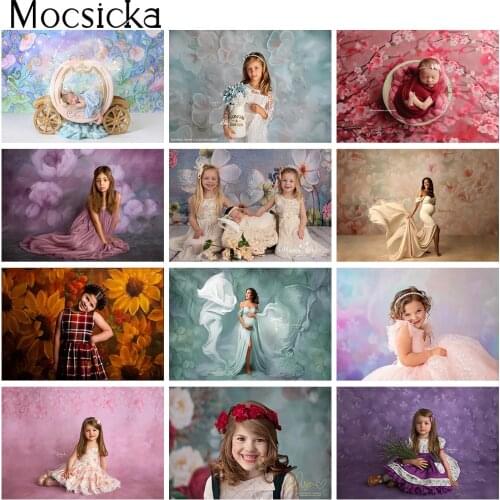Newborn Floral Backdrop for Photography Children Baby Birthday Portrait Abstract Flower Photo Background Little Girls Photocall