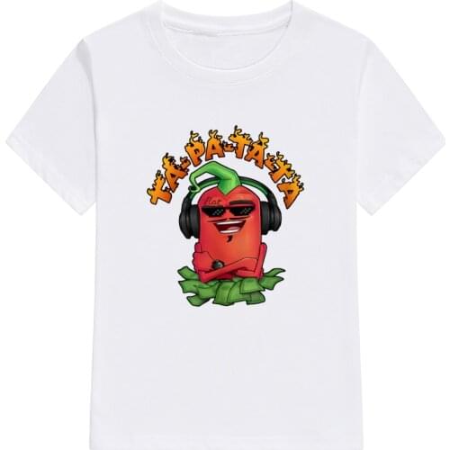 Childrens 100% Cotton T Shirts Merch Edison Pepper "ТА-РА-ТА-ТА" Print Casual Family Clothing Set boys & girls Fashion Tops