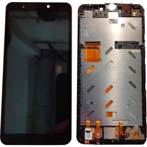 For QMobile LT950 LCD Display + Touch Screen Digitizer Assembly With Frame