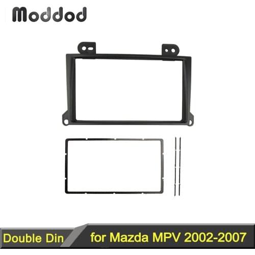 Double Din Audio Panel for MAZDA MPV Radio Fascia Refitting Dash Mount Install Trim Kit Face Plate