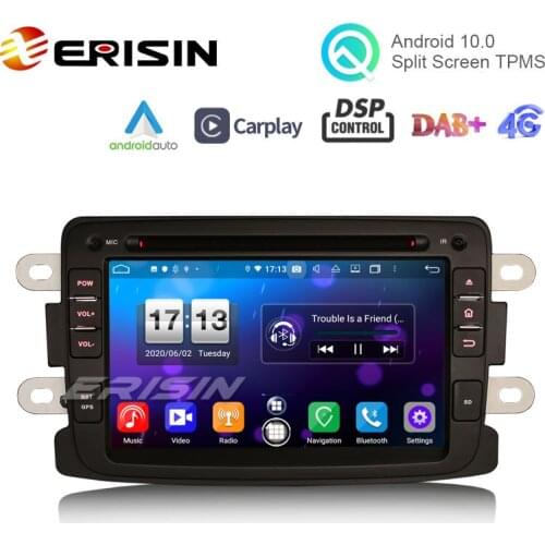 Erisin 8783 8" PX5 64GB Android 10.0 Car Radio Apple CarPlay Auto GPS 4G DAB+ DSP for Renault Dacia Duster Logan Sandero Dokker