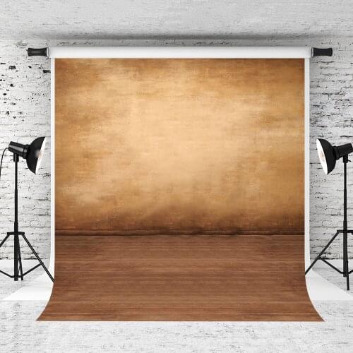 VinylBDS 10x10ft Old Master Style Photo Background Nostalgic Antique Ancient Wall Brown Solid Color Backdrop Photography