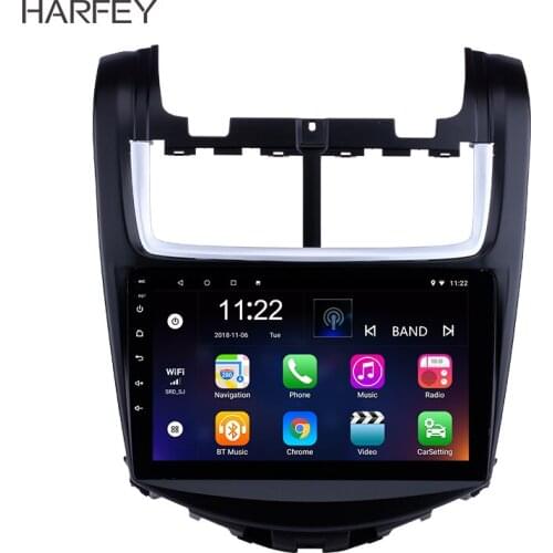 Harfey Backup camera 9" GPS Navigation Car Radio Steering Wheel Control 2din Android 10.0 Player For 2014 Chevy Chevrolet Aveo
