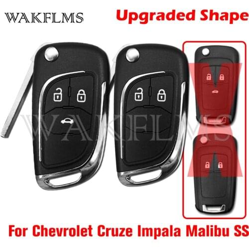 For Chevrolet Cruze Key Aveo Spark Orlando Sonic Camaro Malibu Colorado Impala SS 433MHz ID46 Flip Smart Remote Key Cruz
