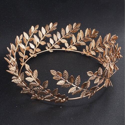 Princess Crown Stereo Olive Branch Effect Full Crown Elegant Crown Bride Wedding Crown Women Jewelry Wedding Accessories