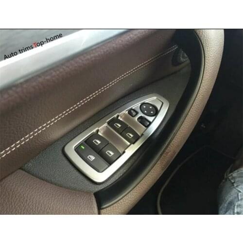 Yimaautotrims Door Armrest Window Lift Button Panel Cover Trim Fit For BMW 3 Series 316i 320i 328i 2013 - 2017 ABS Interior