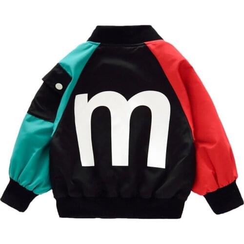 Spring Autumn kids Girls Casual Jackets Outerwear Fashion Printing letter Windbreaker Children Clothing outwear Girl Coat