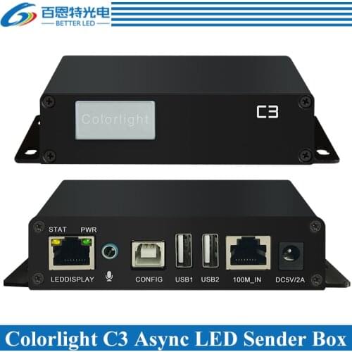 Max support 655360 pixels Colorlight C3 LED Display Player Asynchronous LED sender box