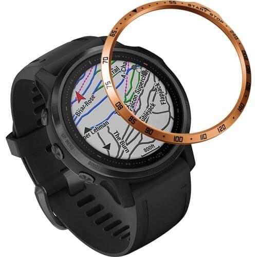 Metal Watch Bezel Ring Anti-scratch Protective Etched Adhesive Cover for Garmin Fenix 6S 6SPro Watch Replacement Accessories