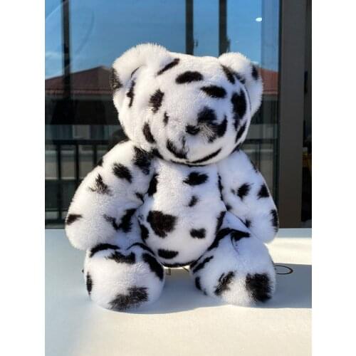 Cute bear plush doll toys for children Rex rabbit fur joint bear limbs rotatable light luxury girl birthday gifts date surprise