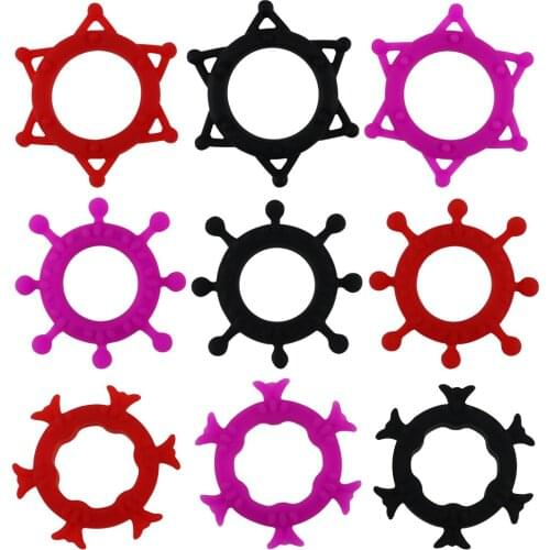 Male Adult 2 Pcs Penis Ring Steering Wheel Shape Male Delay Lasting Ejaculation Retarder Cock Rings Couple Erotic Products