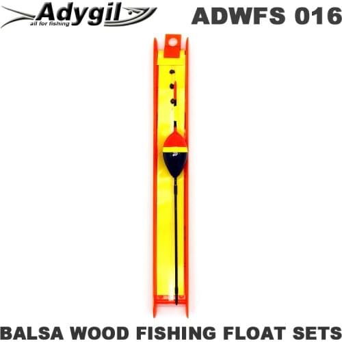 Adygil Balsa Wood Fishing Float Sets ADWFS 016 Floatation 1g Length of Line 60cm Hook Size #12 5pcs/lot