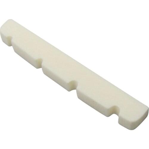 New Pre-slotted Flat Bottom Bone Bass Nut for 4 String Fender PB JB Precision Bass Jazz Bass, 38x3.5x5/4.5mm