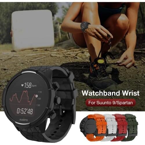 24mm Silicone Rubber Wrist Straps For Suunto 9/Baro/Spartan Sport Wrist HR baro Smartwatch WatchBand Replacement Bracelet
