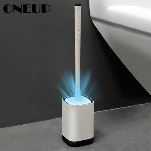ONEUP TPR Silicone Toilet Brush Wall-mounted Or Floor-Standing Bathroom Toilet Cleaning Brush For Toilet Bathroom Accessories