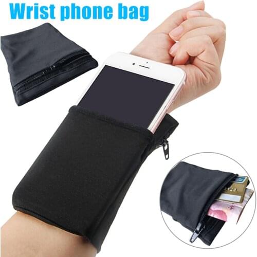 Sports Armband Running Bag Cycling Wristband Badminton Tennis Wrist Support Pocket Wrist Purse for Adult FS99