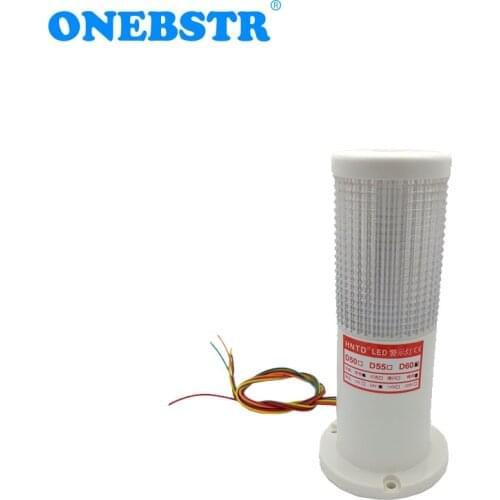 HNTD 24V LED Indicator Caution Light Warning Lamp TD60 Monolayer Multicolor Barrel Often Bright Buzzer Flashing Free Shipping