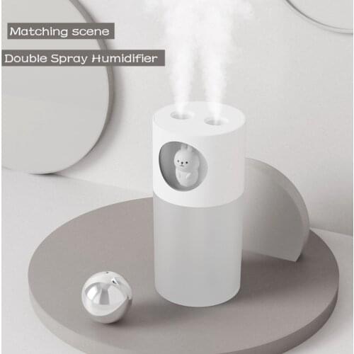 Toolikee 270ml USB Double Nozzle Air Humidifier Portable Home Fragrance Diffuser Ultrasonic Aroma Oil Diffuser for Home Car