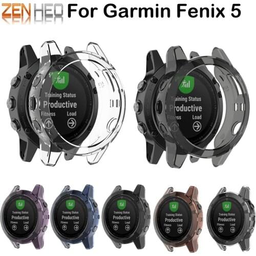 Silicone Protective Case Cover for Garmin Fenix 5 Smart Watch Soft Protector Shell Case for Garmin Fenix 5/5 Plus Protective