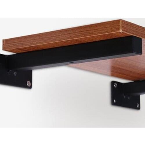 Triangle Wall Bracket Fixed Tray Shelf Wood Metal Straight Bracket Wall Shelf For Microwave Hardware Accessories