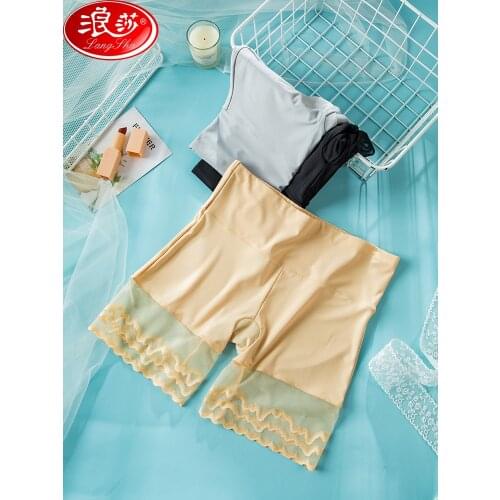 High Waist Sexy Lace Women Safety Shorts Pants Seamless Nylon Panties Seamless Emptied Boyshorts Boxers Shaper Girls Underwear