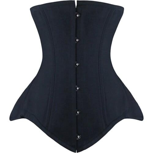 Women Underbust Waist Trainer Double Slimming Waist Control Corset Steel Boned Corset Waist Trainer Corset